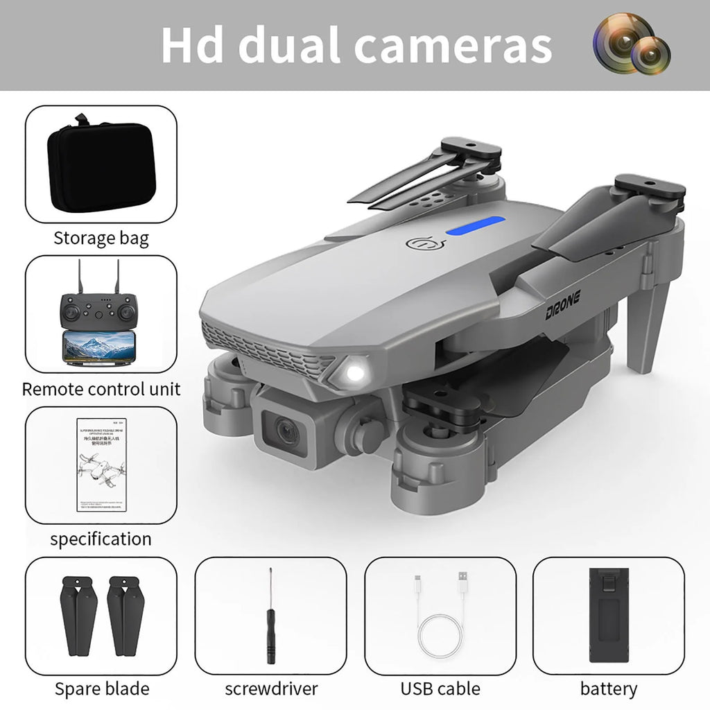 Folding Drone with 1080P Hd Camera Aerial Rc Quadcopter Altitude Hold Headless Mode Start Speed Adjustment Remote Control UAV Toys Gifts for Boys Girls