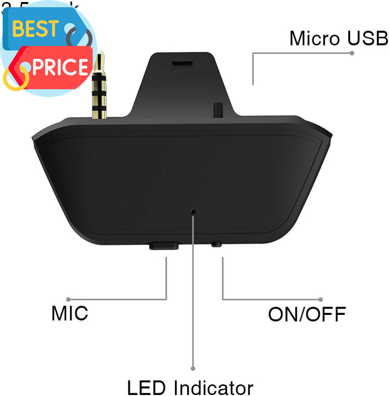 Bluetooth Transmitter Dongle for Xbox Controllers - Stereo Audio Adapter Compati