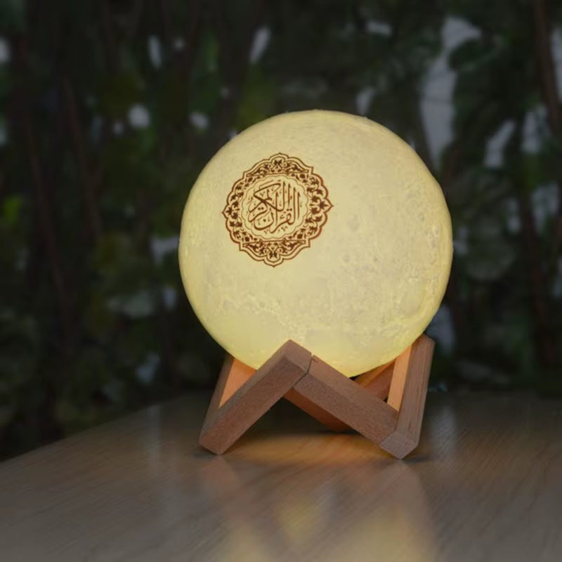 Bluetooth Speakers Wireless Muslim Night Light Quran Speakers 3D Moon with APP Control Quran Speaekr Koran Touch Lamp