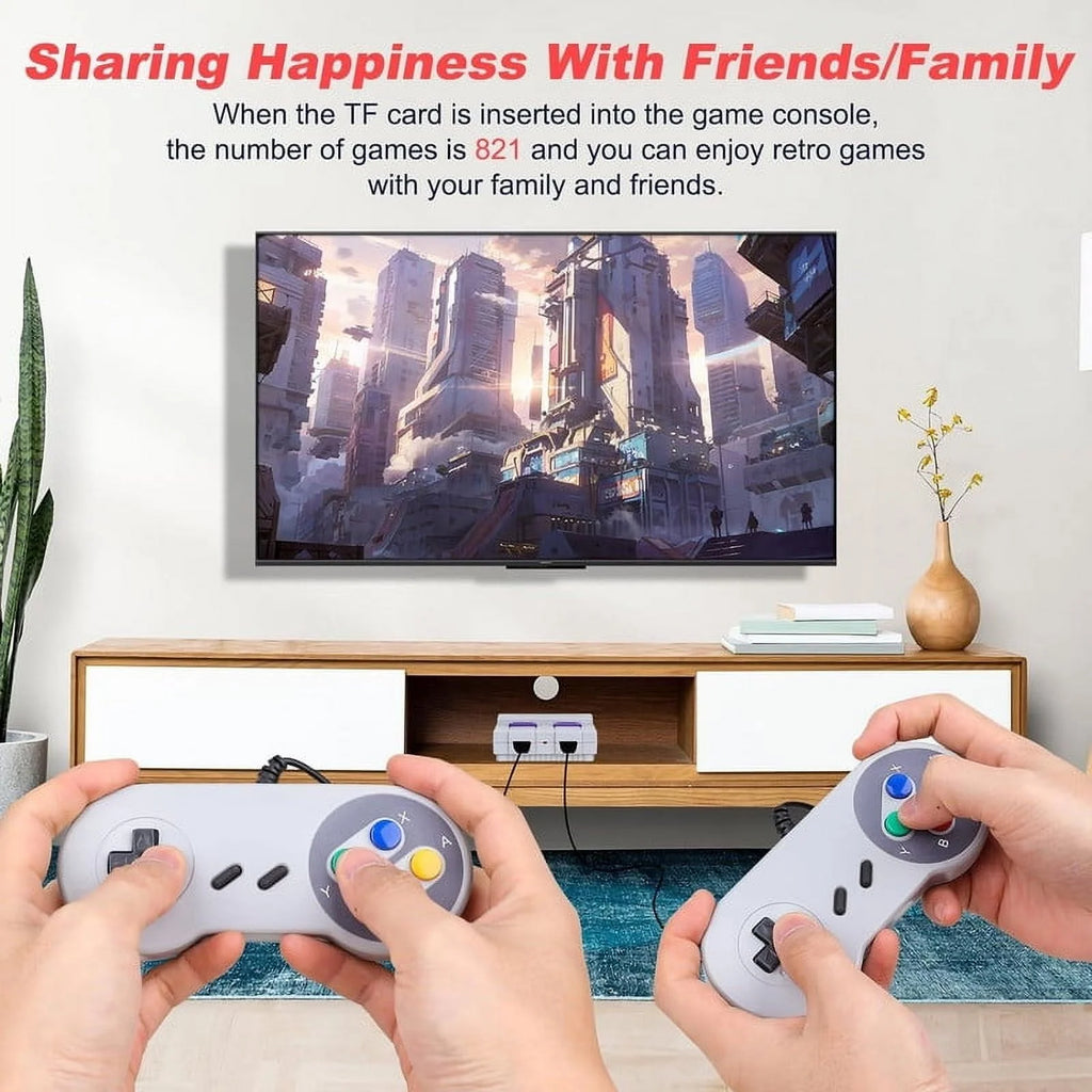Super Retro Controllers Classic Mini HDMI System with Built in 821 Old School Controllers,Super Classic System,Plug and Play