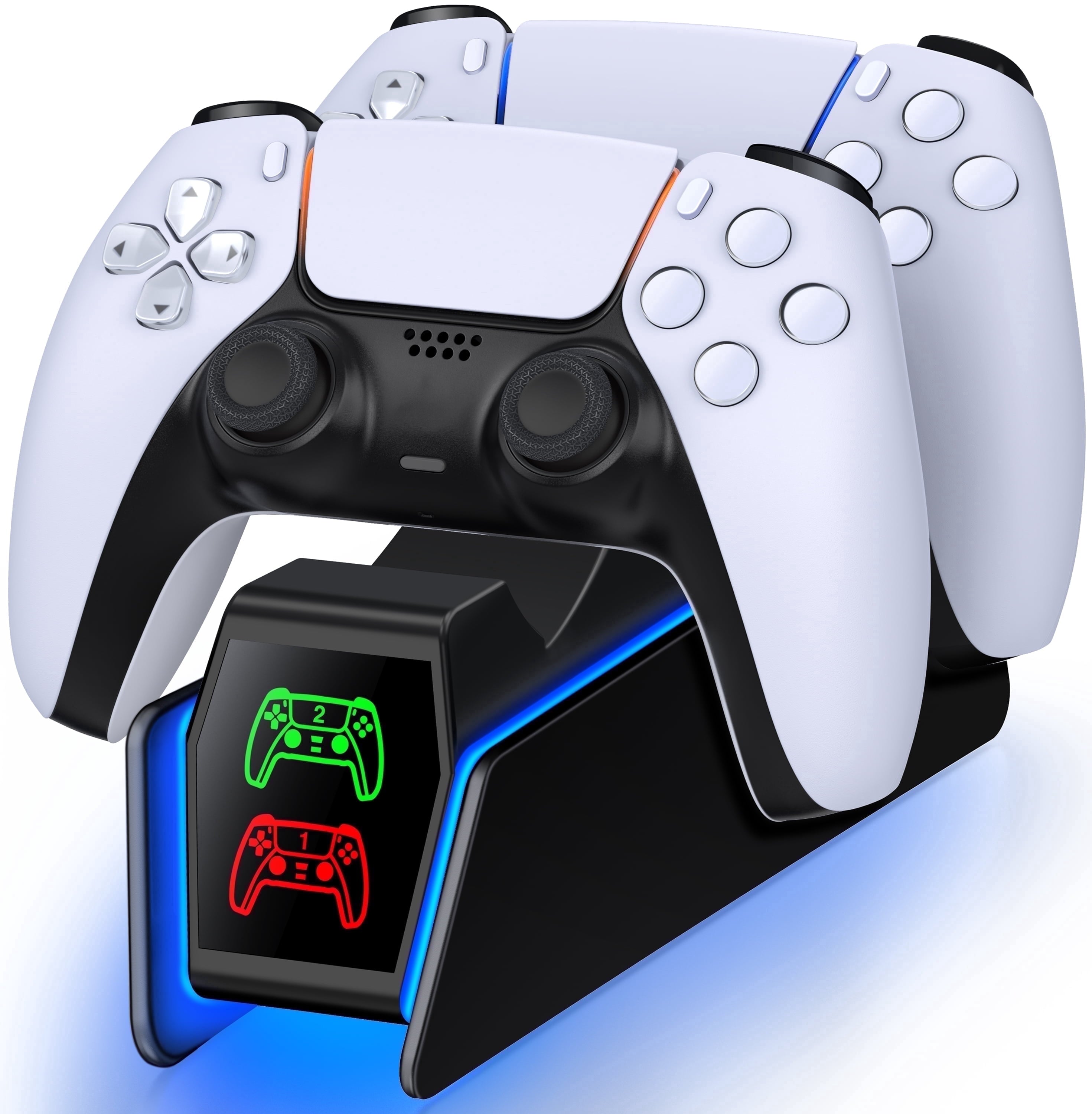 PS5 Controller Charger,  PS5 Charging Station for PS5 Dualsense Controllers - Fast Charging Dock with LED Indicator, Black