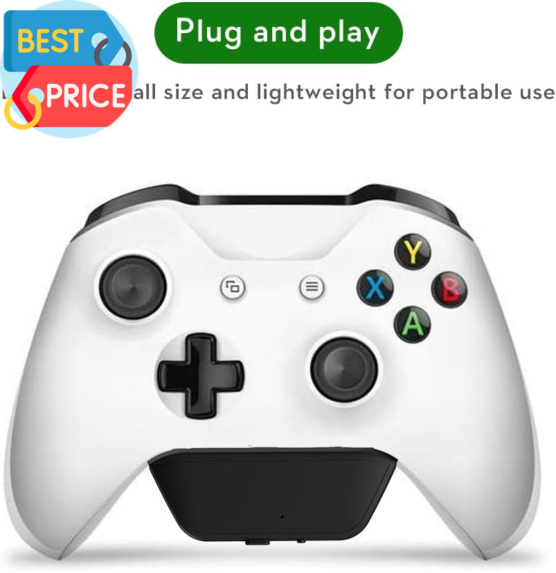 Bluetooth Transmitter Dongle for Xbox Controllers - Stereo Audio Adapter Compati
