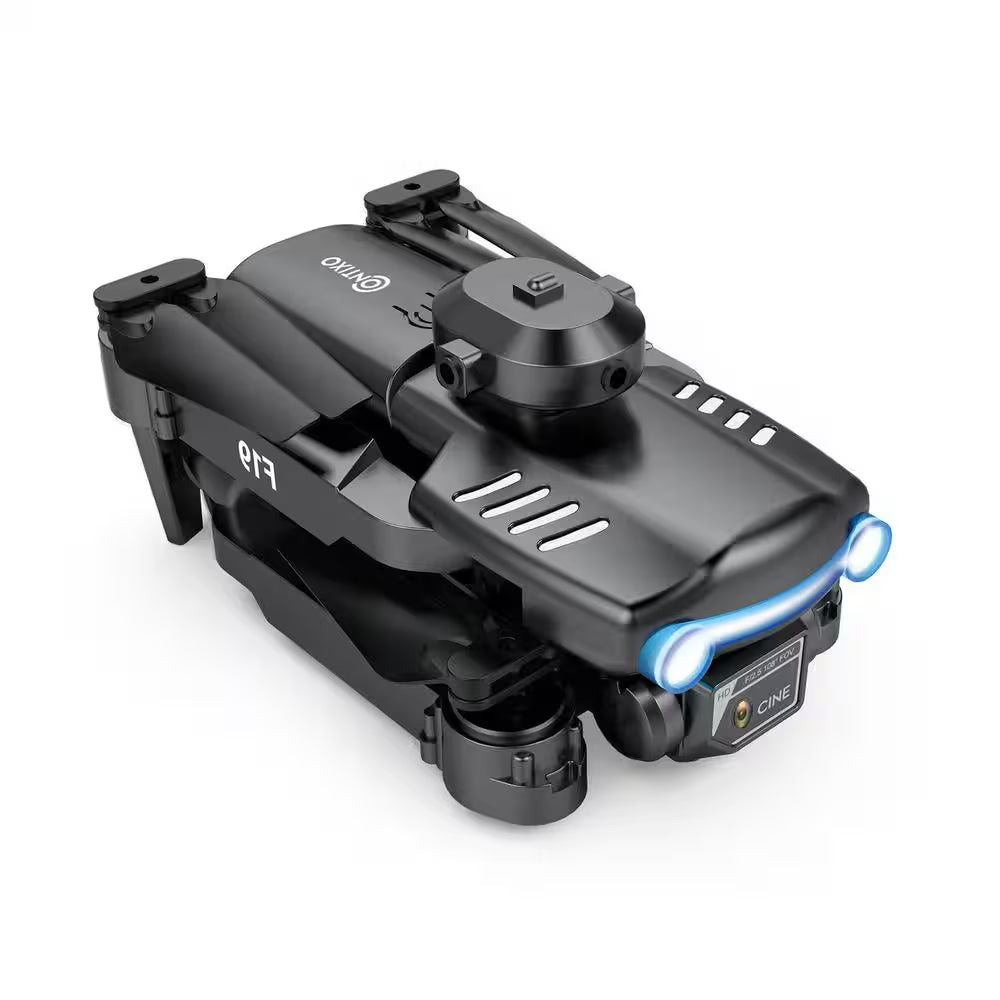 Arvo Foldable Drone with 1080P HD Camera, FPV, Obstacle Avoidance, 2-Batteries, Brushless Motors and LED Lights – Black