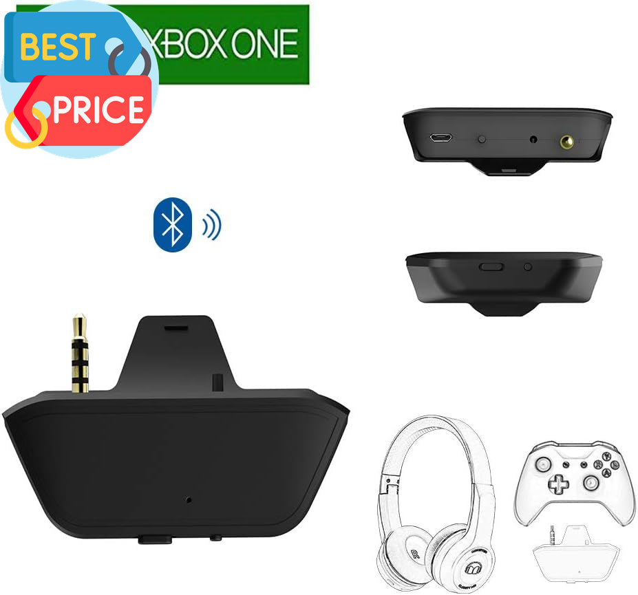 Bluetooth Transmitter Dongle for Xbox Controllers - Stereo Audio Adapter Compati