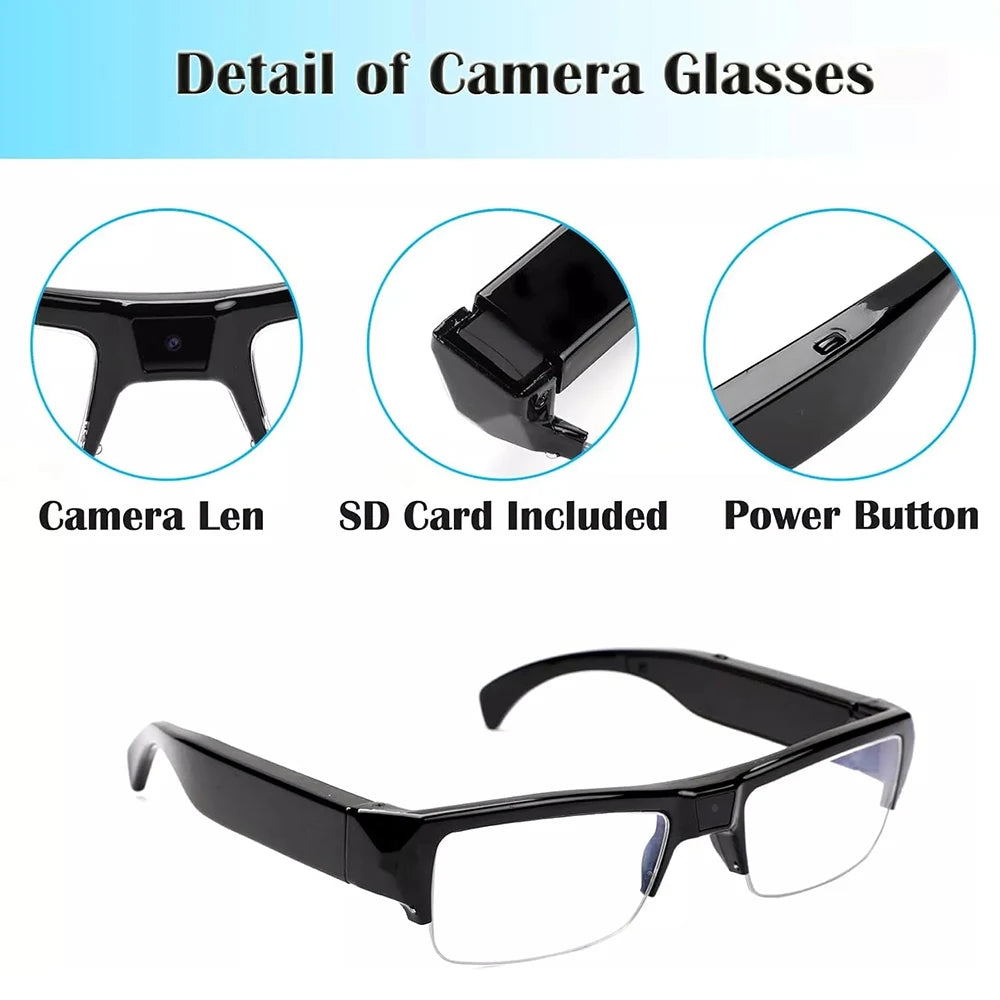 1080P HD Riding Action Glasses Outdoor Sports Driving Glasses Camera Sunglasses Wearable Security Sports DV DVR Video Recorder