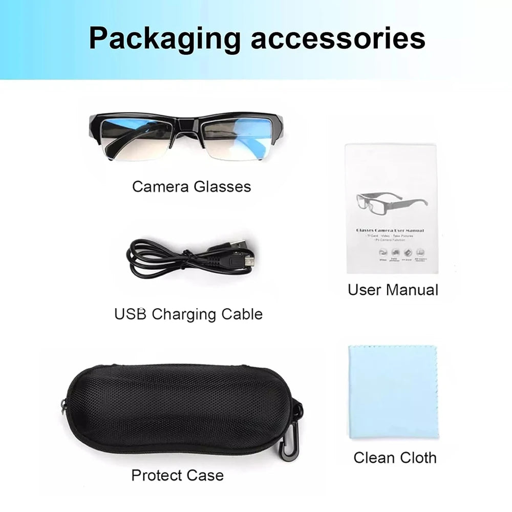 1080P HD Riding Action Glasses Outdoor Sports Driving Glasses Camera Sunglasses Wearable Security Sports DV DVR Video Recorder