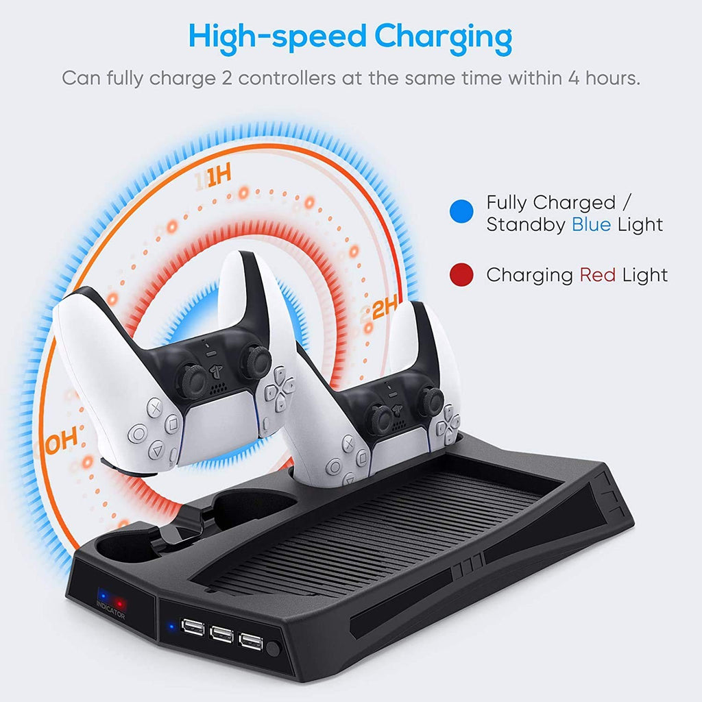 Vertical Stand with Cooling Fan for Play Station 5 and Ps 5 Digital Ed